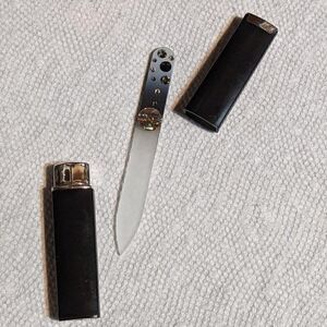 🆕3.5" Mont Bleu Black & White Crystal Nail File w/Black & White Swarovski C